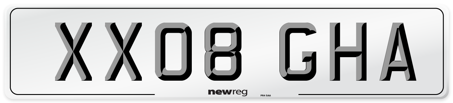 XX08 GHA Number Plate from New Reg